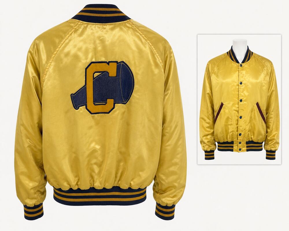 Vin Mar Uniform Co Vintage 1950s Satin Varsity Jacket Megaphone Size 38